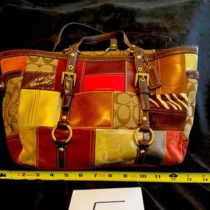 Rare patchwork leather signature tote